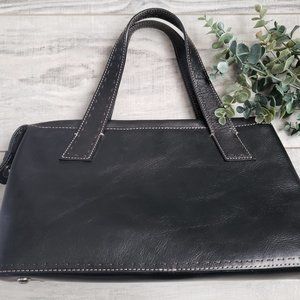 FOSSIL structured genuine leather handbag